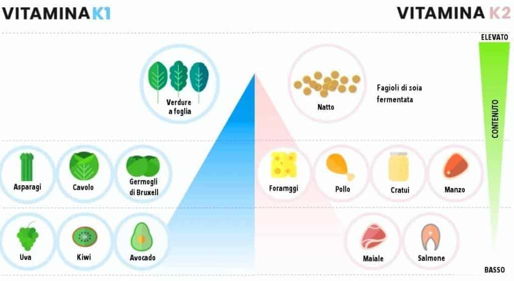 Vitamine D3 k2 meglio insieme o separate - alimenti con vitamina K1 e alimenti con vitamina K2